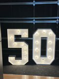 50 lights up number