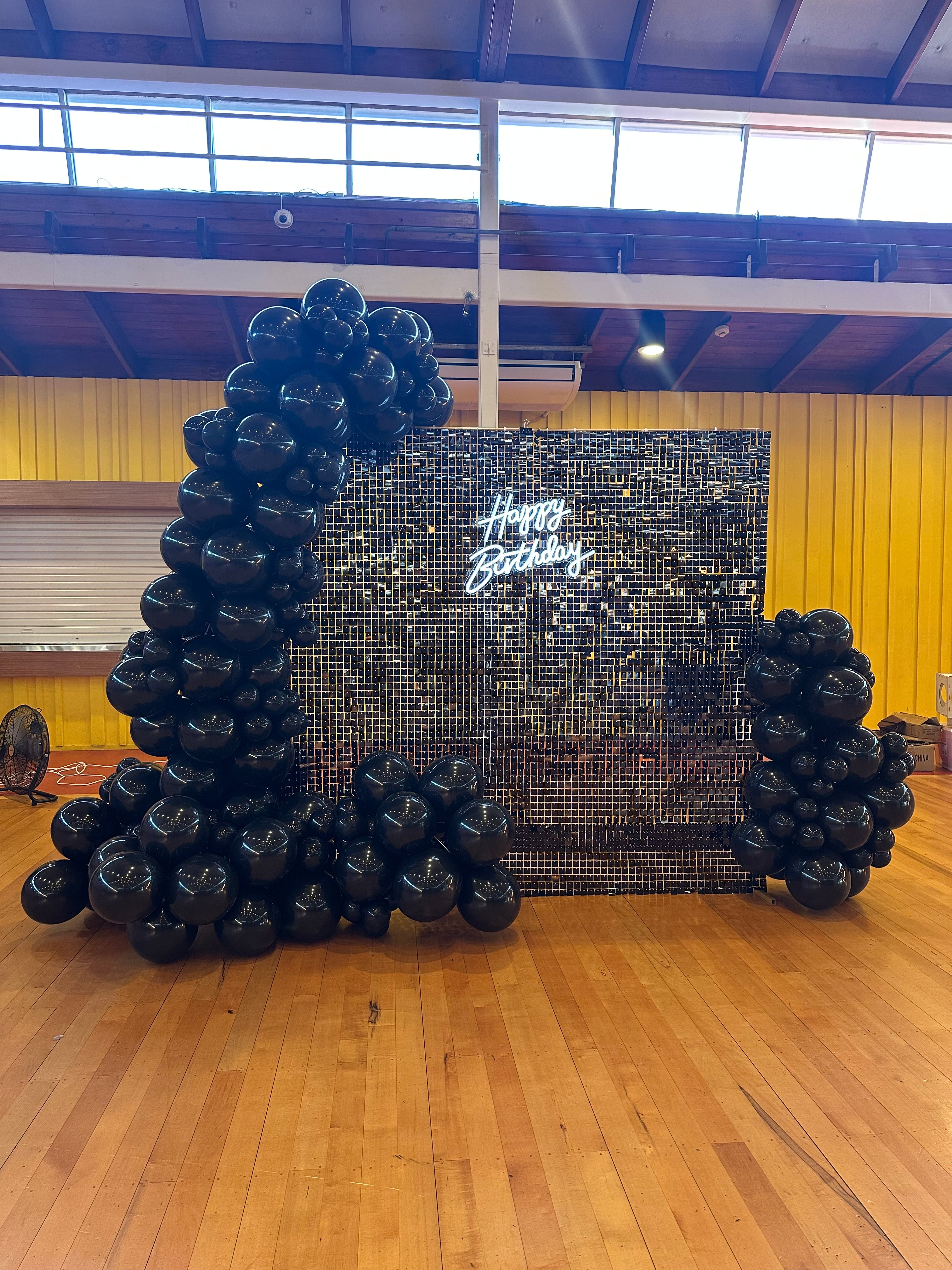 Black Shimmer Birthday Setup