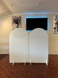 White Arch Backdrop Set (2 Arches – Hire)