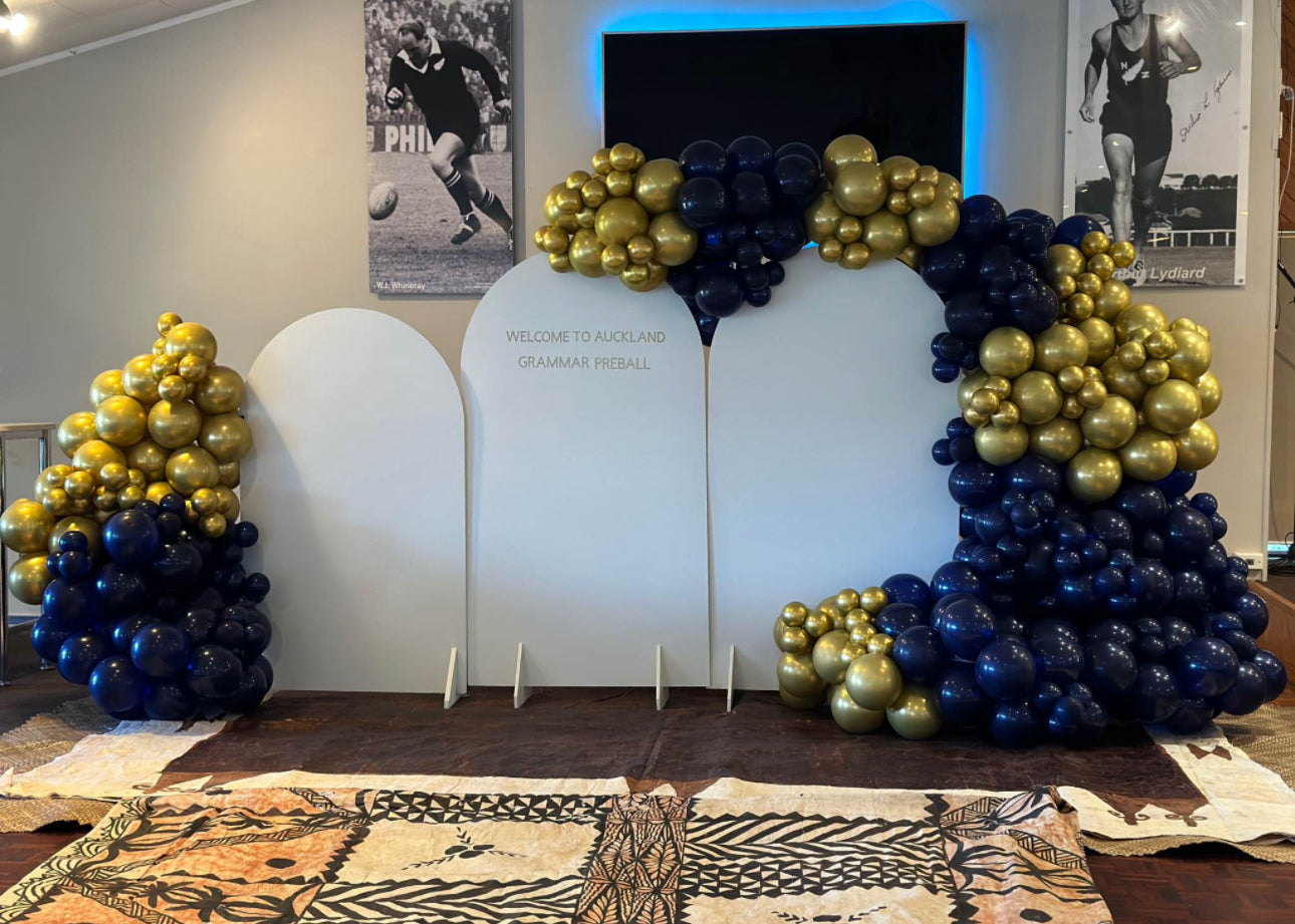 Pre-Ball Decoration Package – 3 Arches with Custom Text